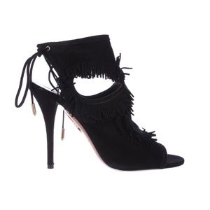 Aquazzura Sexy Fringe Heel Sandal
